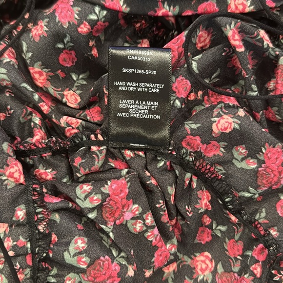 For Love and Lemons Floral Print Puff Sleeve Bustier Mini Dress Size Large - Picture 13 of 14